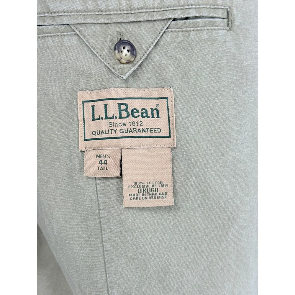 LL Bean Blazer Mens 44 Tall 100% Cotton Sport Coat preppy business casual